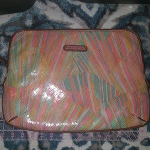 Sequin covered tablet carrying pouch